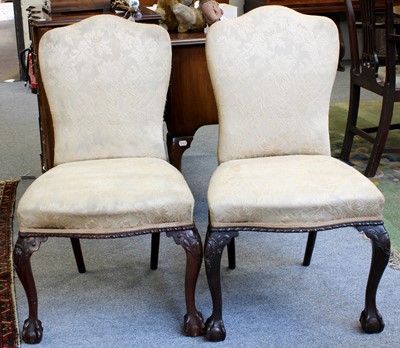 Lot 162 - A Pair of 18th Century Style Side Chairs, with...