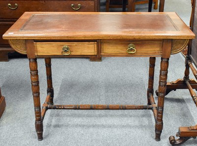 Lot 15 - A Late Victorian Walnut Writing Table, with...