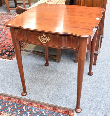 Lot 1265 - A Mahogany Pad Foot Table, fitted with a...