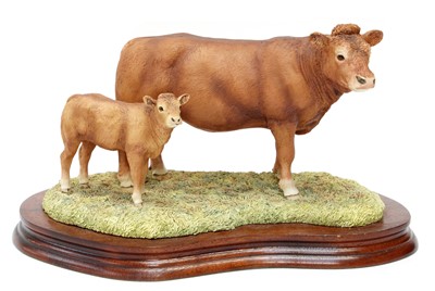 Lot 95 - Border Fine Arts 'Limousin Cow and Calf'...