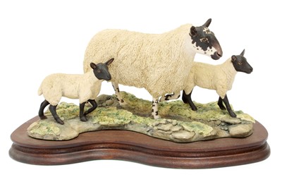 Lot 104 - Border Fine Arts 'Mule Ewe and Lambs', model...