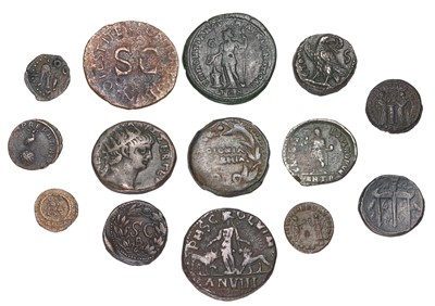 Lot 2 - Assortment of Bronze Ancient Coins; 14 in...