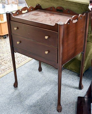 Lot 139 - A Reproduction Mahogany Bedside Table, 55cm by...