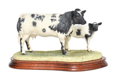 Lot 74 - Border Fine Arts 'Belgian Blue Cow and Calf'...