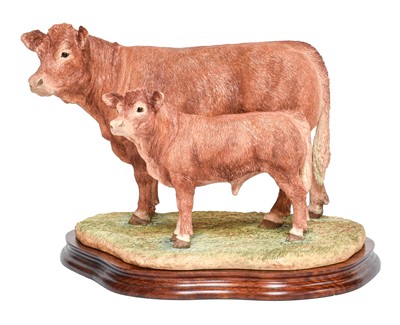 Lot 96 - Border Fine Arts 'Limousin Cow and Calf'...
