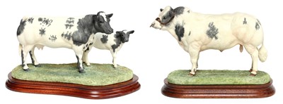 Lot 113 - Border Fine Arts 'Belgian Blue Cow and Calf',...