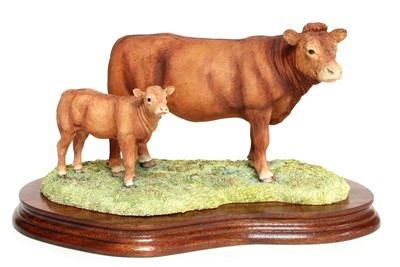 Lot 94 - Border Fine Arts 'Limousin Cow and Calf'...