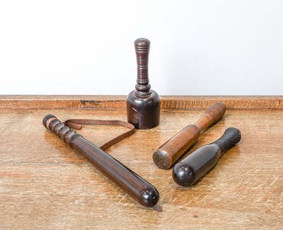 Lot 160 - A Victorian Turned Hardwood Truncheon, mid...