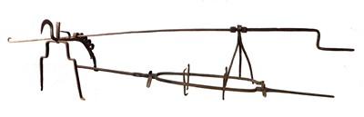 Lot 195 - A Continental Wrought Andiron and Spit, 17th...