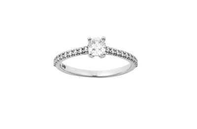 Lot 2262 - A Diamond Solitaire Ring, by Tiffany & Co. the...