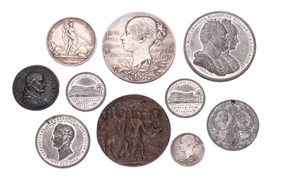 Lot 438 - Selection of Medals and Medallions; 10 in...