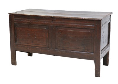 Lot 213 - An Early 18th Century Joined Oak Chest, dated...