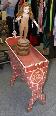 Lot 1212 - Painted Wood Ecclesiastical Style Planter with...