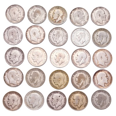 Lot 128 - Collection of British Halfcrowns, 25 coins in...