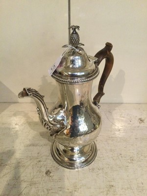 Lot 13 - A George III Silver Coffee-Pot, Maker's Mark...