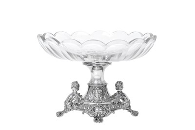 Lot 2069 - A French Silver and Cut-Glass Dessert-Stand