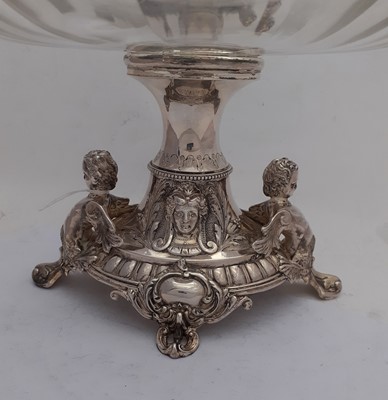 Lot 2069 - A French Silver and Cut-Glass Dessert-Stand