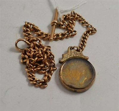 Lot 24 - A watch chain with links stamped 9c