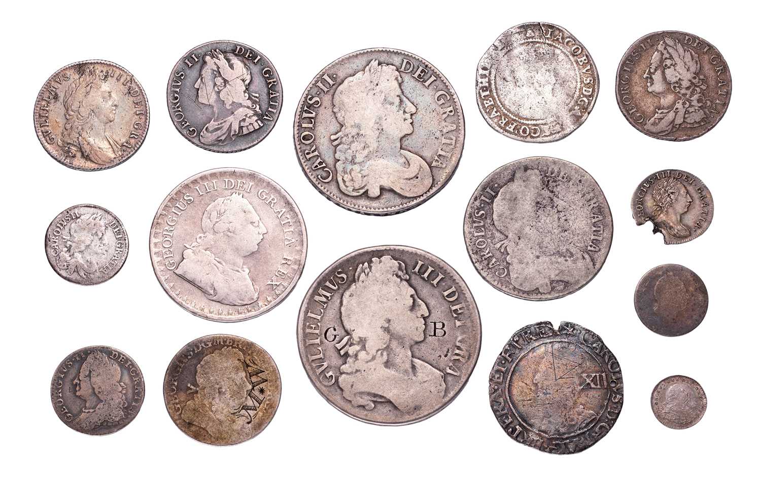 Lot 52 - 2x 17th Century Crowns, to include; Charles II,...