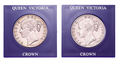 Lot 92 - 2x Victoria, Crowns, to include, 1844 VIII,...