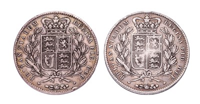 Lot 92 - 2x Victoria, Crowns, to include, 1844 VIII,...