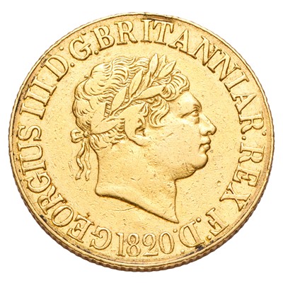 Lot 168 - George III, Sovereign 1820, closed 2 (S.3785C),...