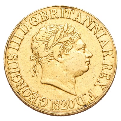 Lot 234 - George III, Sovereign 1820, closed 2 (S.3785C),...