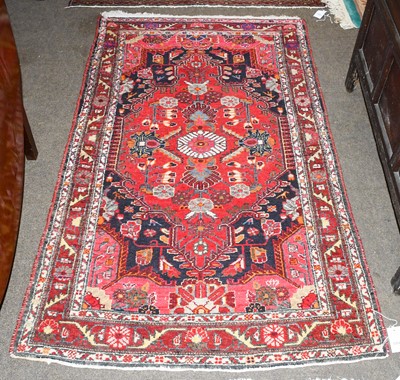 Lot 1006 - Hamadan Rug, the crimson field of stylised...