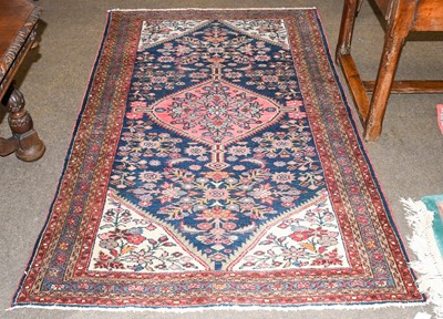 Lot 1005 - Hamadan Rug, the indigo field of flowers and...