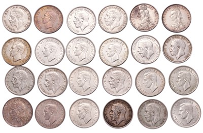 Lot 130 - Assorted High-Grade Halfcrowns; 24 coins,...
