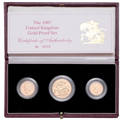 Lot 299 - United Kingdom, Gold Proof Collection 1987,...