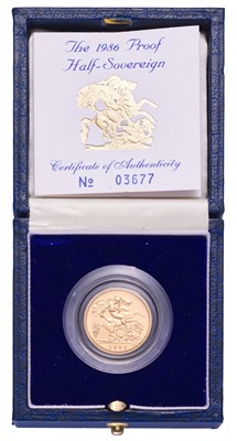 Lot 323 - Elizabeth II, Proof Half Sovereign 1986;...