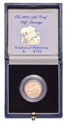 Lot 324 - Elizabeth II, Proof Half Sovereign 1990;...