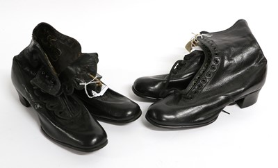 Lot 2231 - A Pair of Early 20th Century Black Leather...