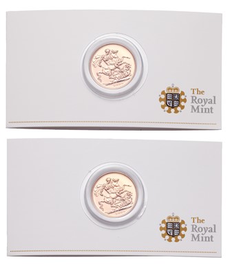 Lot 312 - 2x Elizabeth II, Sovereigns 2009; encapsulated...