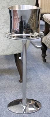 Lot 95 - A Modern Chrome Ice Bucket on Stand, together...