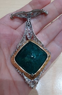 Lot 2343 - A Belle Epoque Colombian Emerald and Diamond...