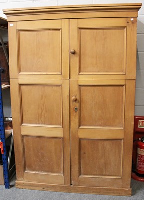 Lot 20 - A Large Pine Kitchen Cupboard, 140cm by 59cm...