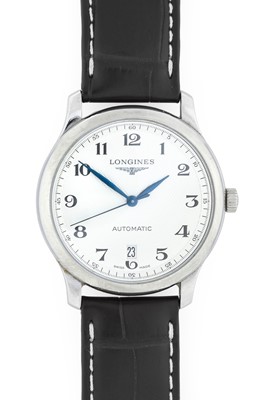 Lot 2423 - Longines: A Stainless Steel Automatic Calendar...