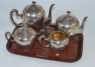 Lot 58 - A four piece tea service stamped 'Sterling'