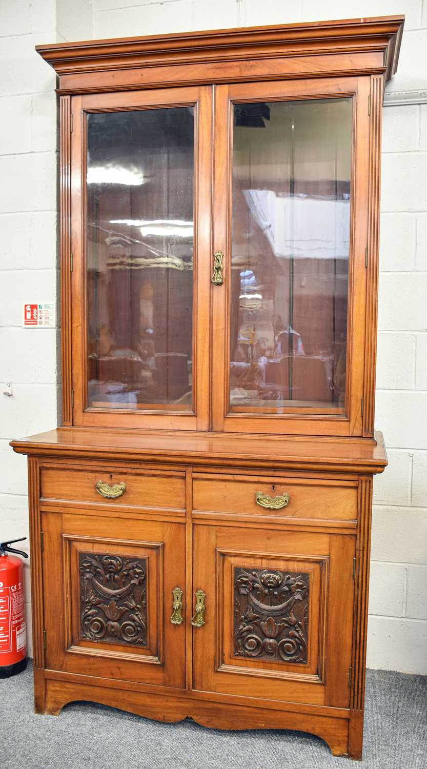 Lot 144 - An Edwardian Mahogany Bookcase Cabinet, 123cm...