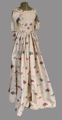 Lot 2251 - Late 18th Century Silk Open Robe, in cream...