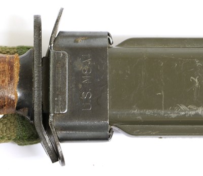 Lot 195 - A US M3 Combat Knife, the 16cm blued steel...