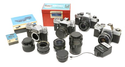 Lot 221 - Various Cameras And Lenses