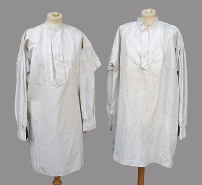 Lot 2194 - Circa 1860s Gents White Cotton Long Sleeve...