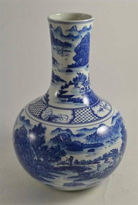 Lot 70 - Chinese blue and white vase, 38cm