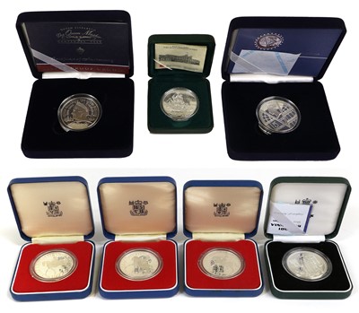 Lot 400 - 7x Silver Proof Commemorative Coins; to...