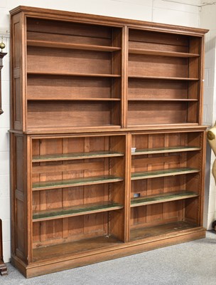 Lot 182 - A Late Victorian Oak Open Bookcase, with...