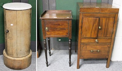 Lot 109 - A Victorian Marble Topped Walnut Pot Cupboard,...