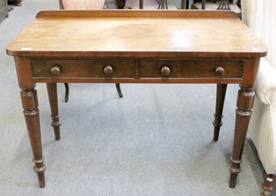 Lot 57 - A Victorian Mahogany Two Drawer Side Table,...